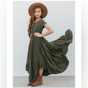 Joyfolie Braelyn Dress in Olive